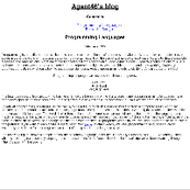 A basic blog webpage.