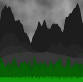 A mountain range drawn using Perlin noise. Coded in
                            processingJS + JS.