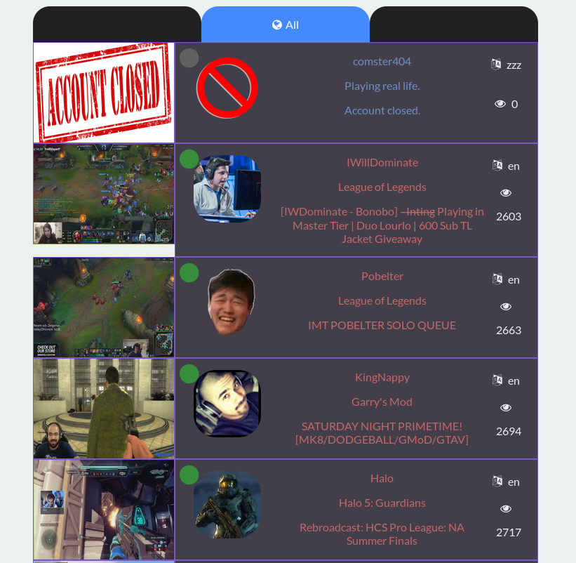 A Twitch Viewer web app.